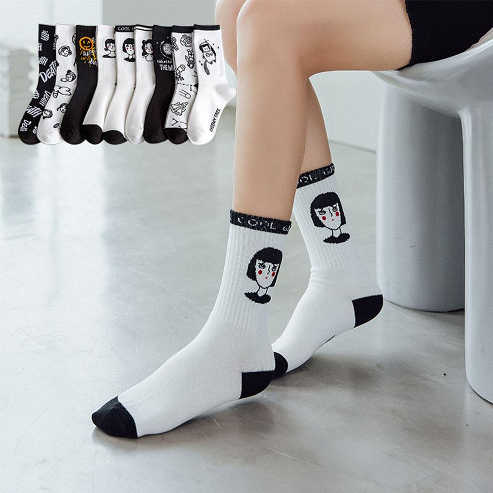 Vớ Cotton Dài In Chữ Phong Cách Thể Thao Thời Trang Cho Nữ