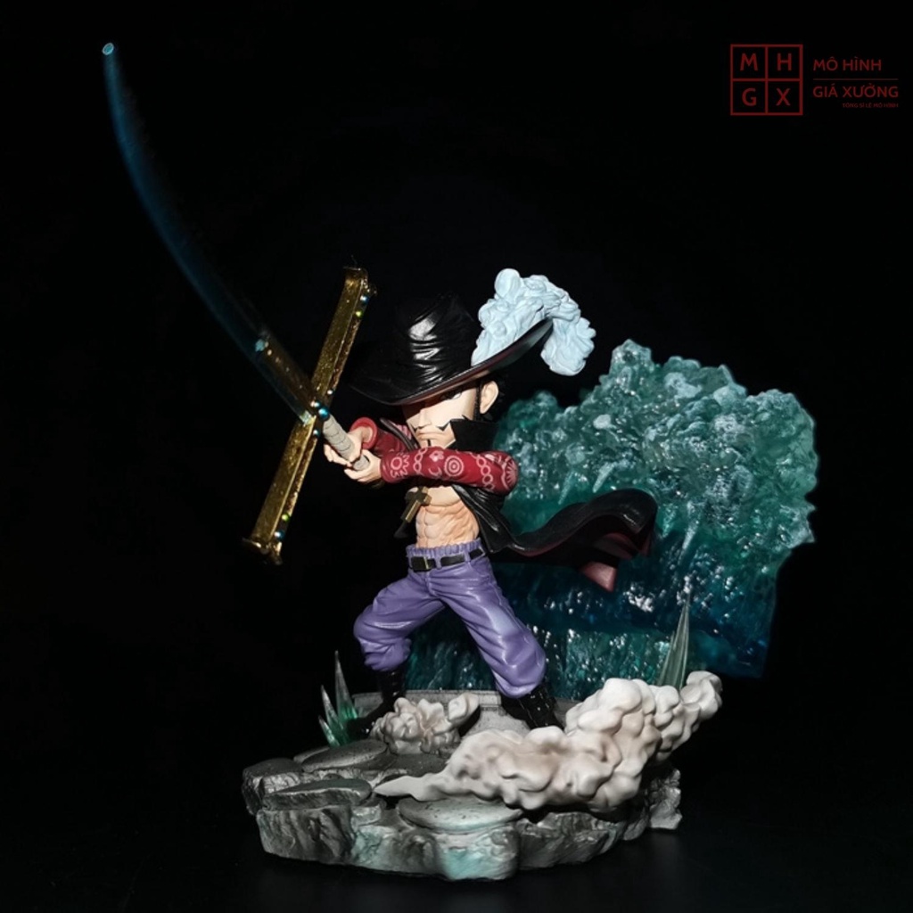 Mô hình One Piece Mihawk ( Mắt Diều Hâu ) cao 12cm , trạng thái chiến đấu , figure mô hình one piece , mô hình giá xưởng