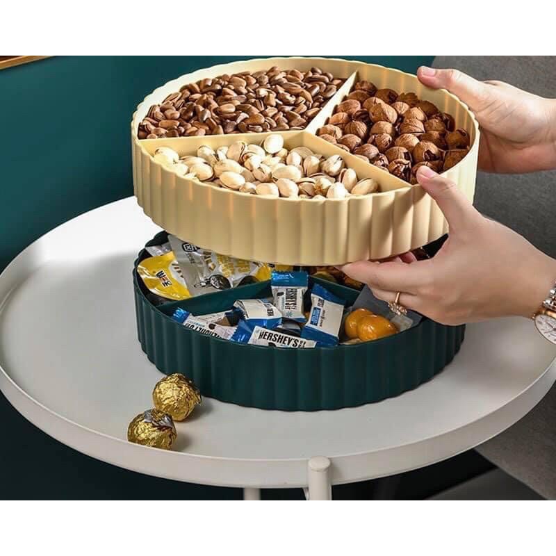 KHAY MỨT TRÒN NẮP HÌNH HƯƠU SANG CHẢNH 2 TẦNG MỚI 2020 | BigBuy360 - bigbuy360.vn