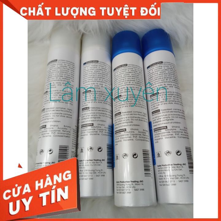 Keo xịt tóc kella 420ml ( cứng nắp xanh, mềm nắp trắng )   FREESHIP  Định hình kiểu tóc suốt cứng mềm tạo kiểu bới tóc