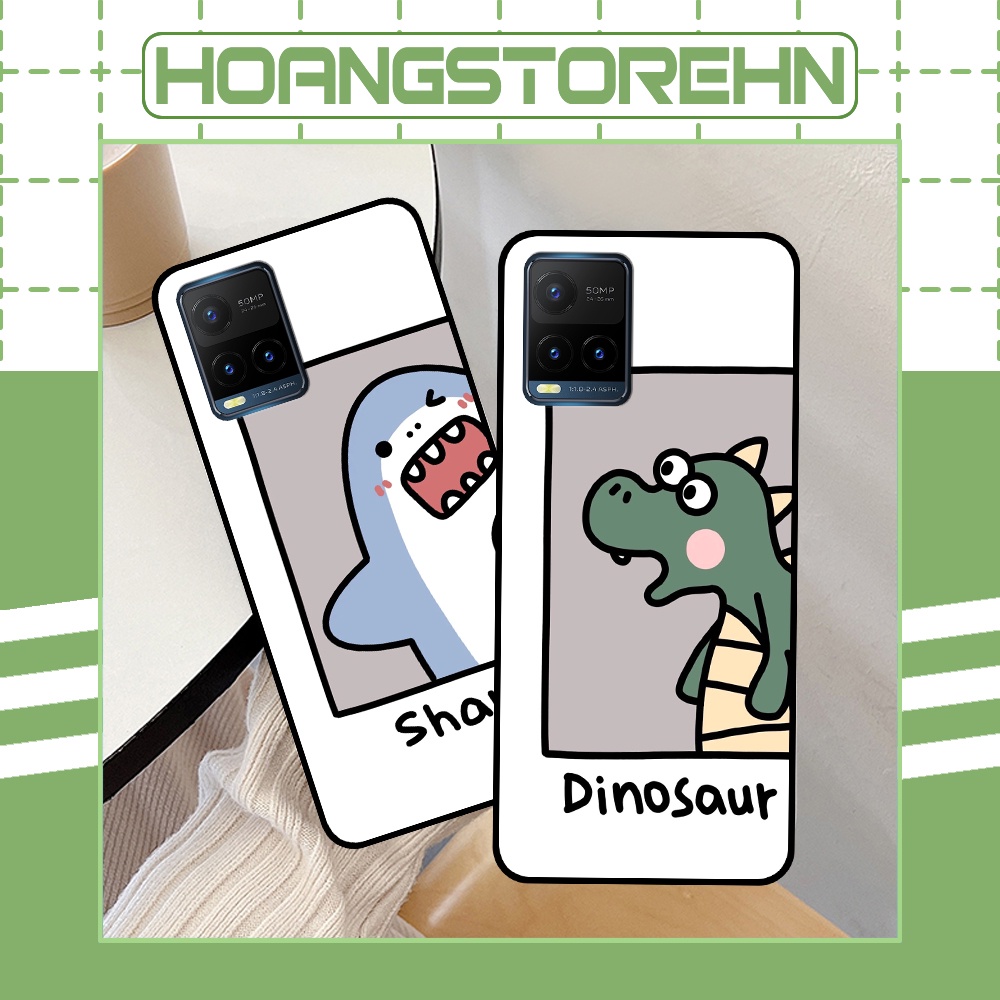 Ốp Vivo Y21 / Y21s / Y33s in hình cá mập, khủng long dễ thương, cute (T01 - T06)