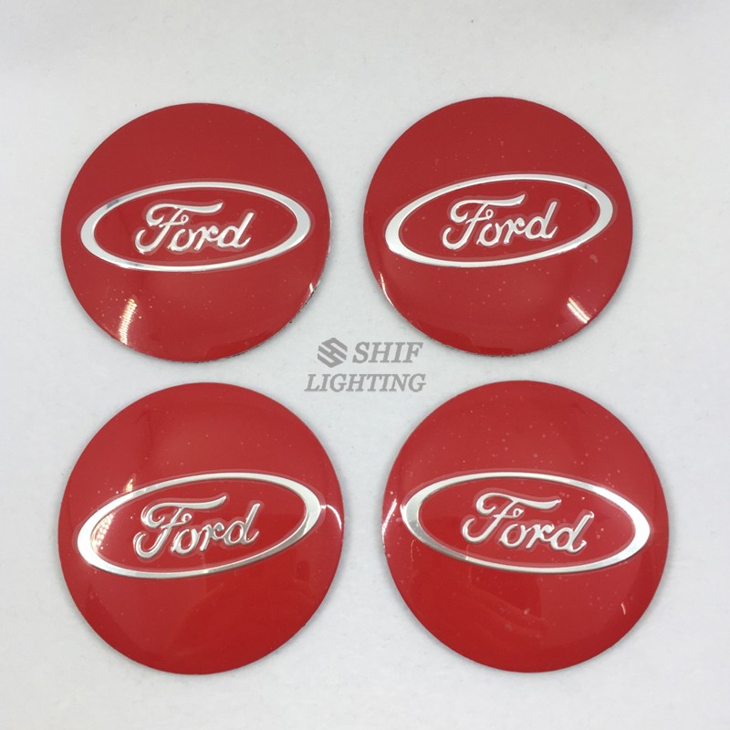 Bộ 4 miếng dán bánh xe dạng logo 56mm cho xe Ford