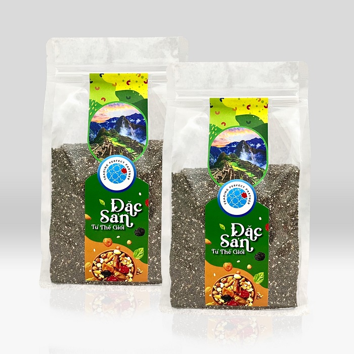 Combo 2 túi 500g Hạt Chia Đen Hữu Cơ Peru Trading Perfect Partner (500g/túi)