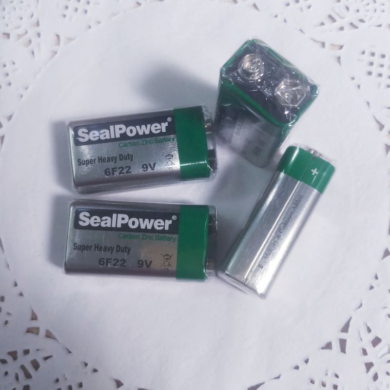 Pin SeaLPower 9V, 2A, 3A loại tốt không chảy nước khi để lâu, hết pin. Rất an toàn