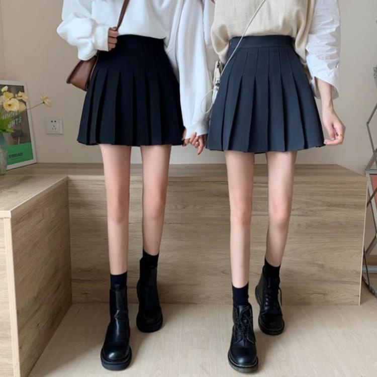 Yena Chân váy lưng cao dáng chữ A thiết kế xếp ly xinh xắn cho nữ | BigBuy360 - bigbuy360.vn