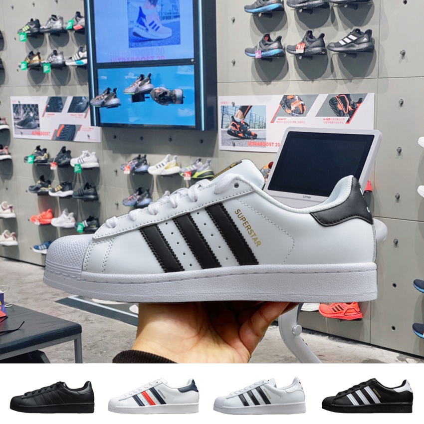 Giày Thể Thao Adidas Superstar Phối Màu Đen Đỏ Trắng Thời Trang Cao Cấp Dành Cho Cặp Đôi