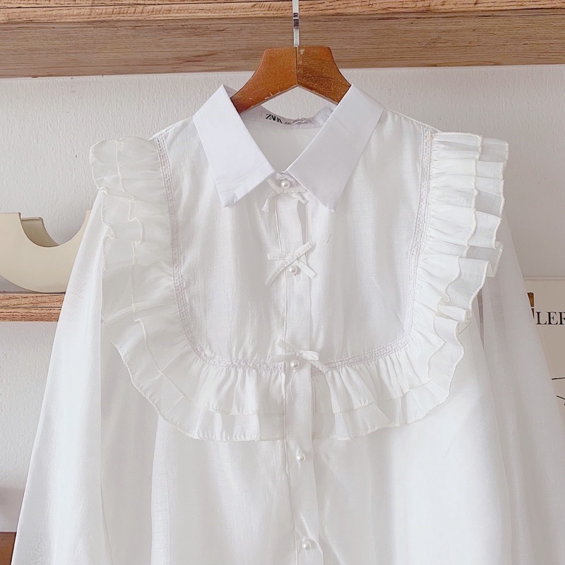 [Mã SKAMFSW175 giảm 10K đơn 50K] áo sơmi nữ MyDoo dài tay tiểu thơ xinh xắn - SMB04 | BigBuy360 - bigbuy360.vn