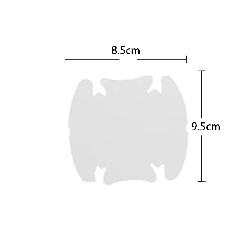 Set 4 Miếng Dán Bảo Vệ Tay Nắm Cửa Xe Ô Tô Bằng Sợi Cacbon Trong Suốt