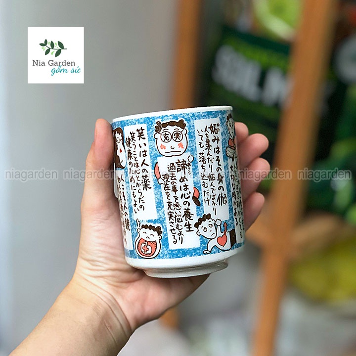 Ly trà cà phê gốm sứ dễ thương nhiều mẫu Nia Gốm Sứ GS1