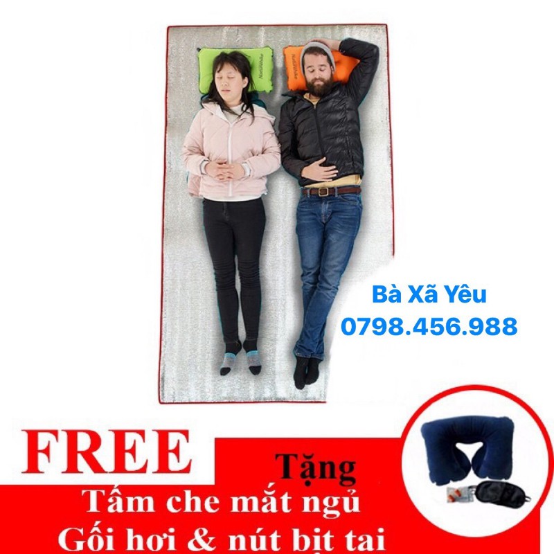 Chiếu ngủ đôi văn phòng + Tặng gối hơi chữ U