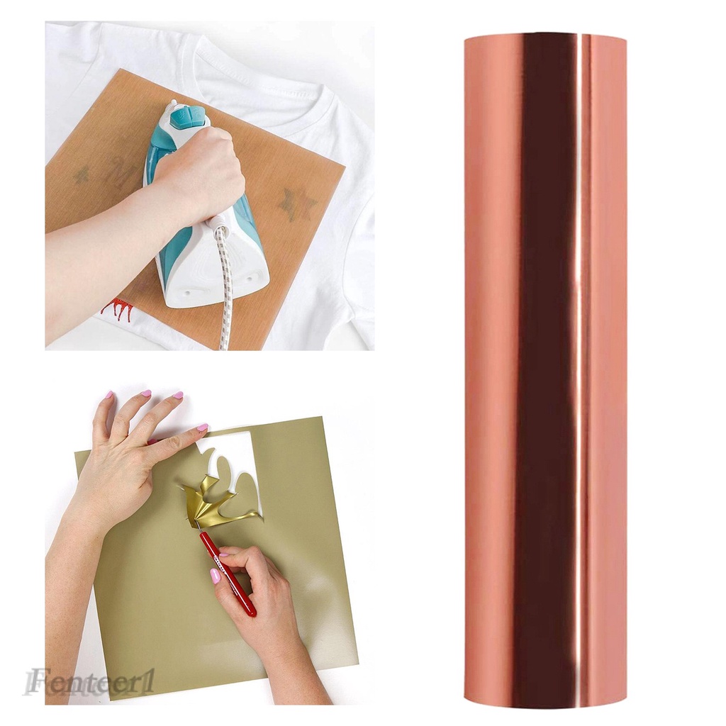 [FENTEER1] Easy Weed Metallic Heat Transfer Vinyl Iron-on press HTV T-shirt Cricut Film