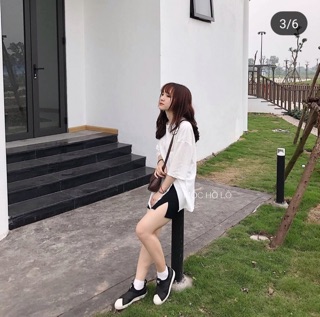 Áo phông giấy xẻ vạt