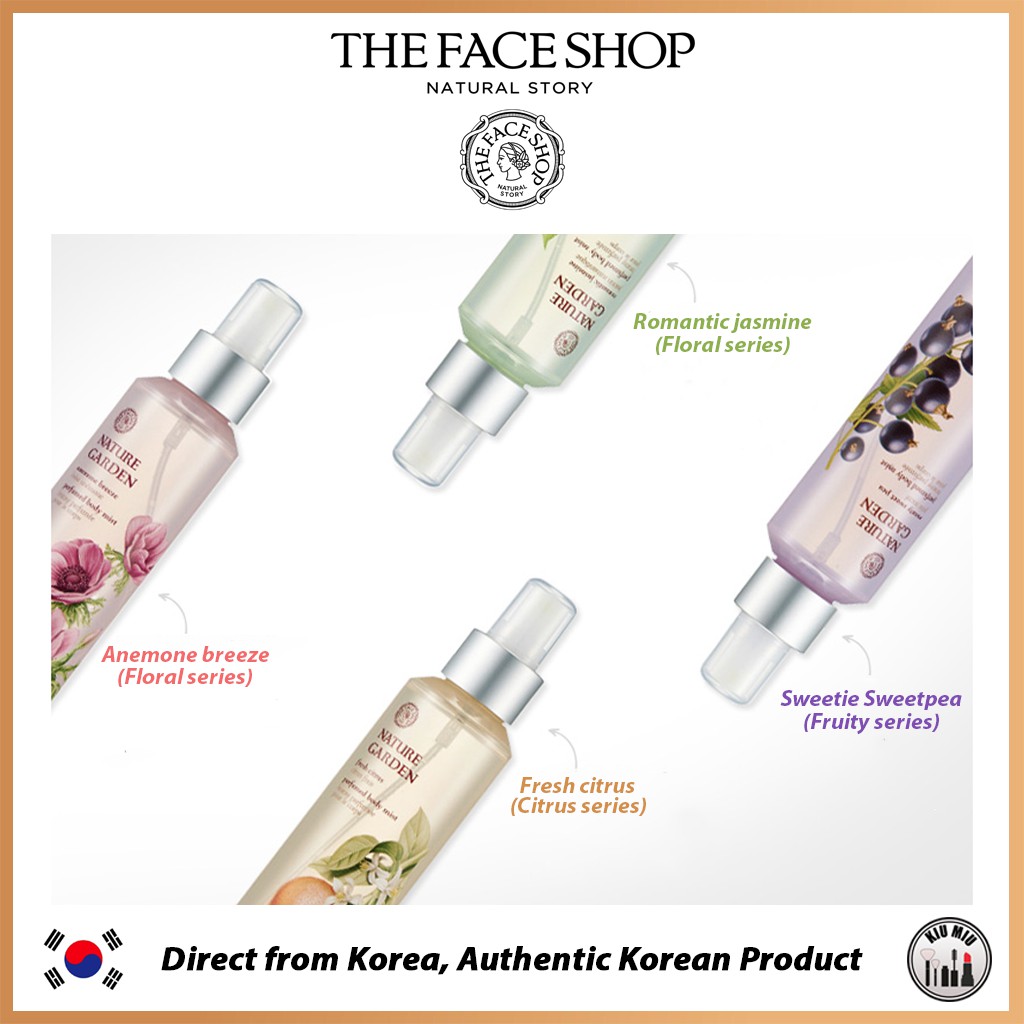 THE FACE SHOP NATURE GARDEN PERFUME BODY MIST 155ml *ORIGINAL KOREA*