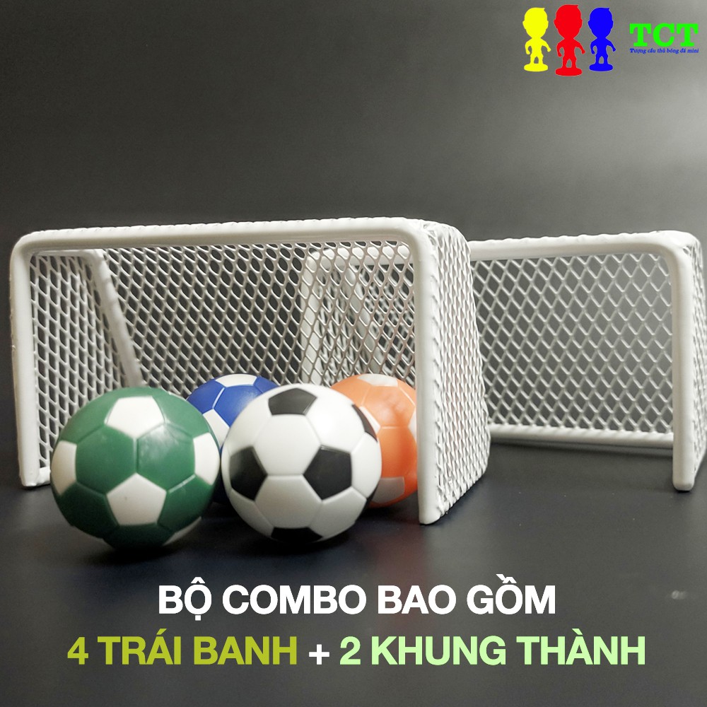Combo 2 khung thành và banh  trang trí bể cá