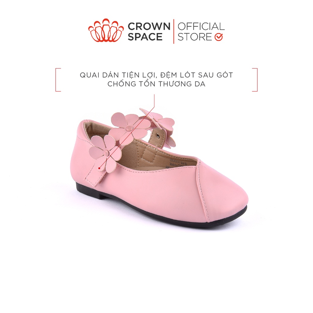 Giày Búp Bê Bé Gái Crown Space Cao Cấp CRUK3117 Size 25-30 cho bé 2-10 Tuổi