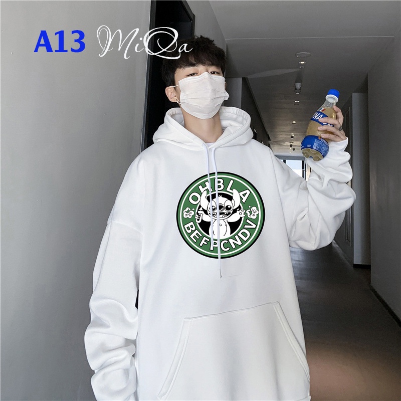 Áo Nỉ Bông Thời Trang UNISEX Hoạ Tiết Logo Stitch Cute 🍀/ HOODIE FREESIZE 💜MiQa 💜 #19 | BigBuy360 - bigbuy360.vn