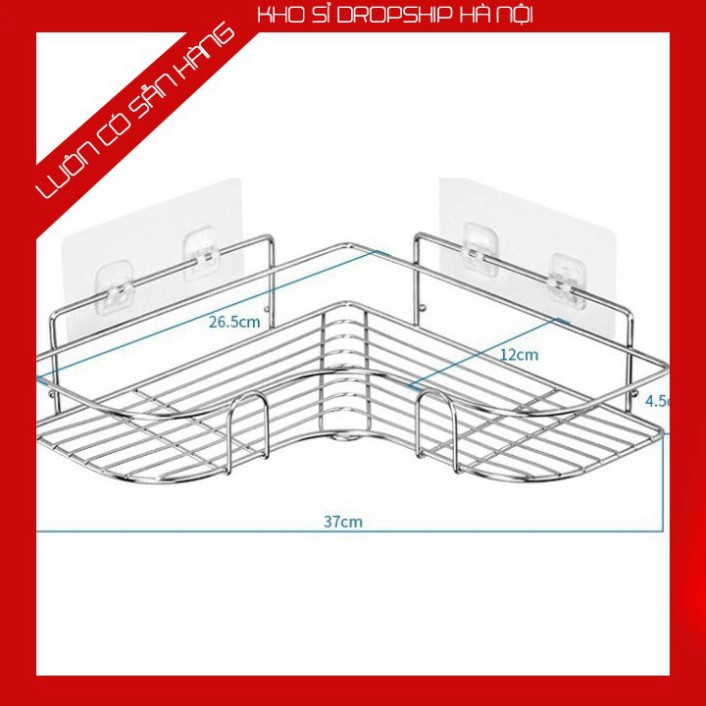 Kệ góc, Giá đỡ treo dán góc tường dễ dàng lắp đặt nơi phòng tắm, phòng ngủ đựng mỹ phẩm, chai lọ gia vị trong nhà bếp