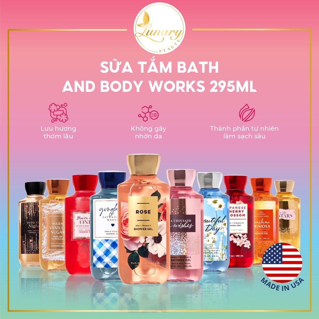 Sữa tắm Bath and body Works 295ml - Sữa Tắm Nước Hoa Thơm Lâu - Lunary Beauty