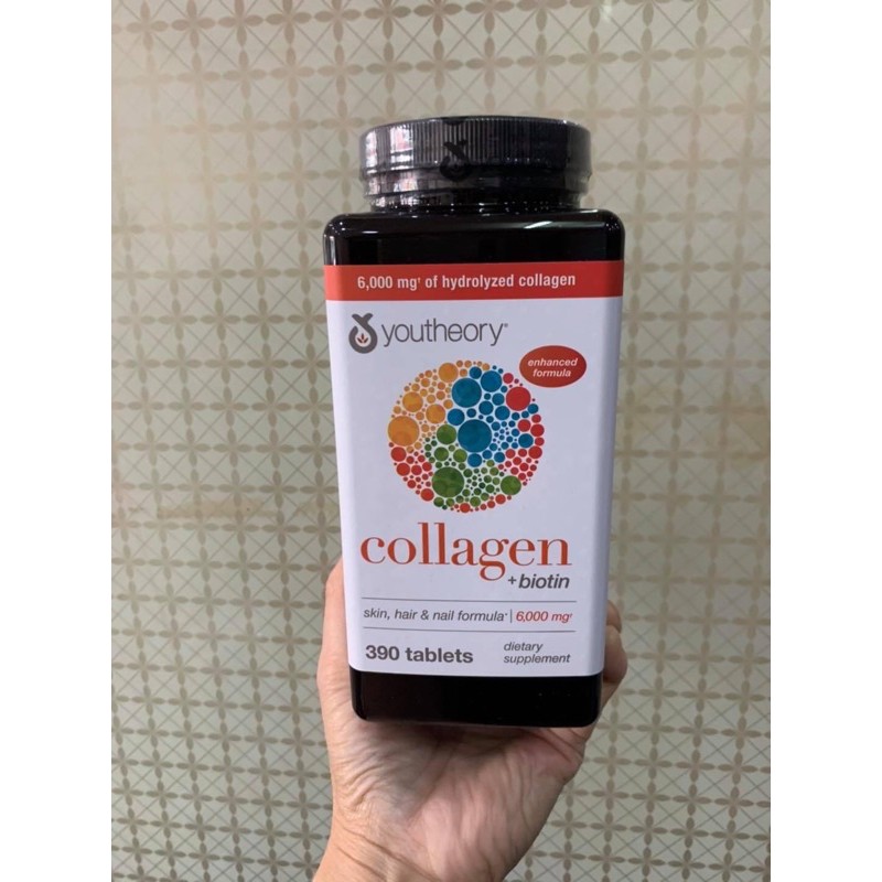 Viên  uống  Collagen  Youtheory  390 viên  type  1 2 3 ( mẫu mới  )