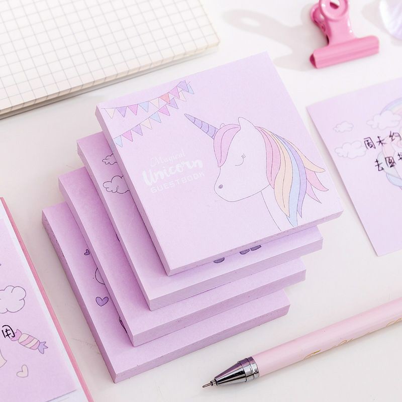 Note ghi chú vuông hình kì kân hồng siêu cute, Tệp note kì lân dày dặn