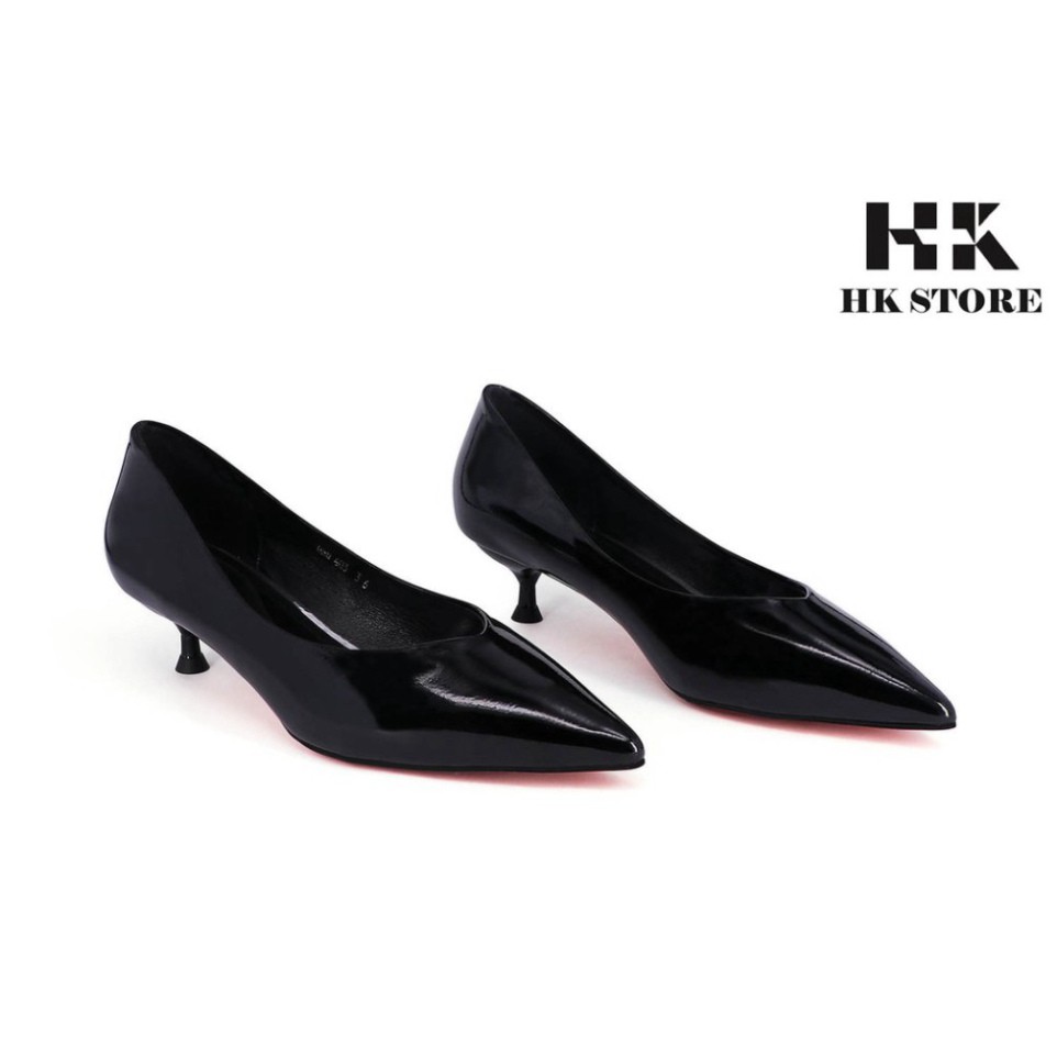 Giày công sở nữ ❤️ HK.STORE ❤️ da bò cao cấp gót nhọn 3 phân cực xinh, da bóng sạch sẽ và cực dễ mix đồ thời trang.