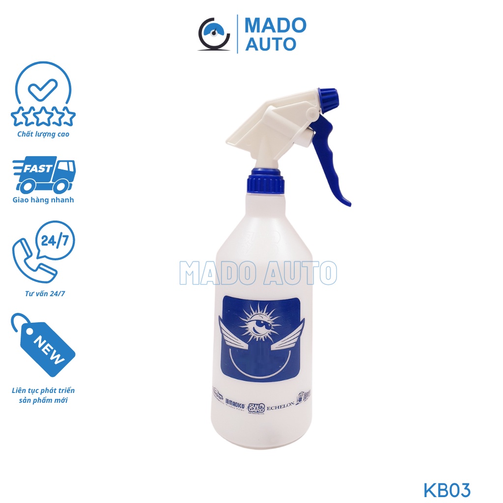 Bình xịt phun sương 1 Lít vòi xanh cao cấp MADO AUTO