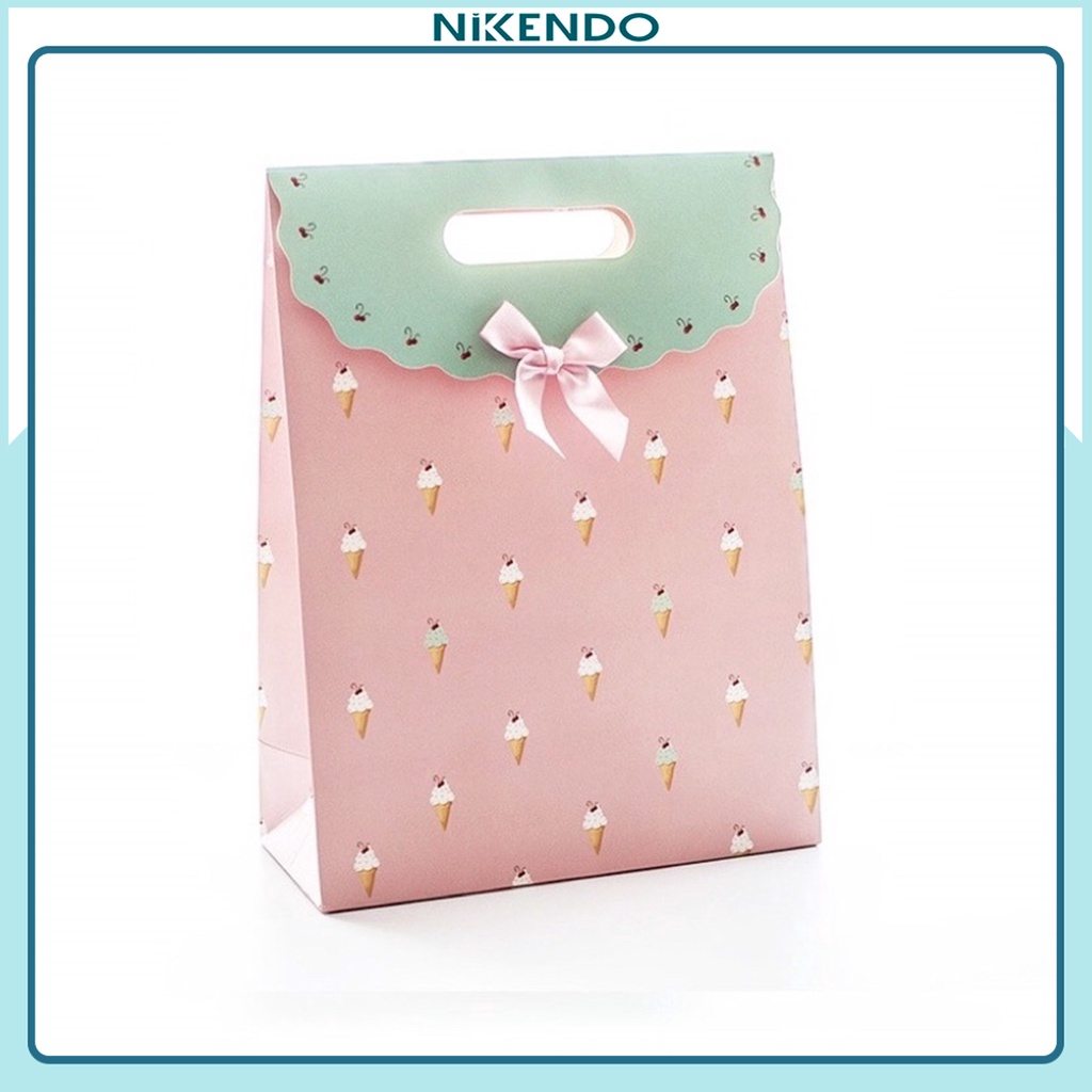 Túi Hộp Đựng Quà Có Nơ Không bao gồm Khăn Lụa Quàng Cổ Vuông Chữ Nhật Dài TQ1