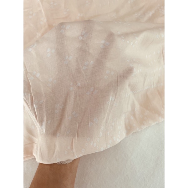 Vải lanh boi màu hồng cam