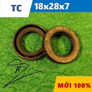 Phớt chặn dầu tc 18x28x7 ( phớt dầu / chắn dầu / lò xo / phớt ben / oil seal tc 18*28*7)