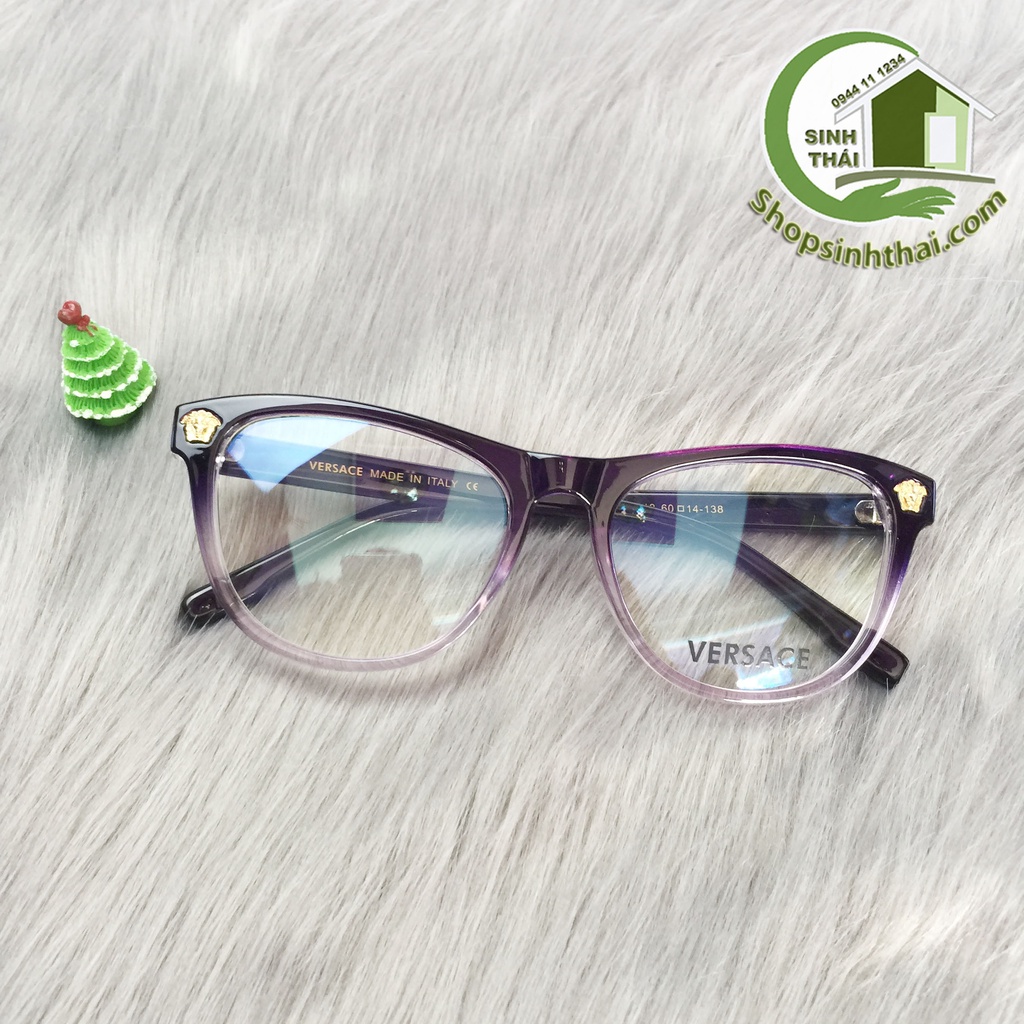 Mắt kính gọng nhựa hai màu tím đen Versace cao cấp ( giá sỉ )