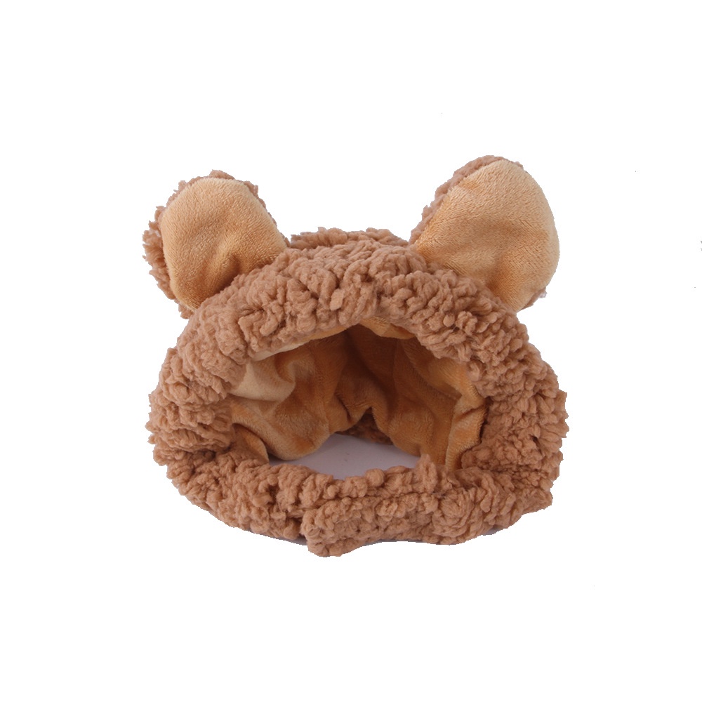 Vật Nuôi Mùa Thu Và Mùa đông Ấm áp Sang Trọng Thiết Kế Velcro Tiện Lợi Mũ đội đầu Cho Mèo Và Chó Thời Trang Phim Hoạt Hình Dễ Thương Hình Gấu Nguồn Cung Cấp Mũ