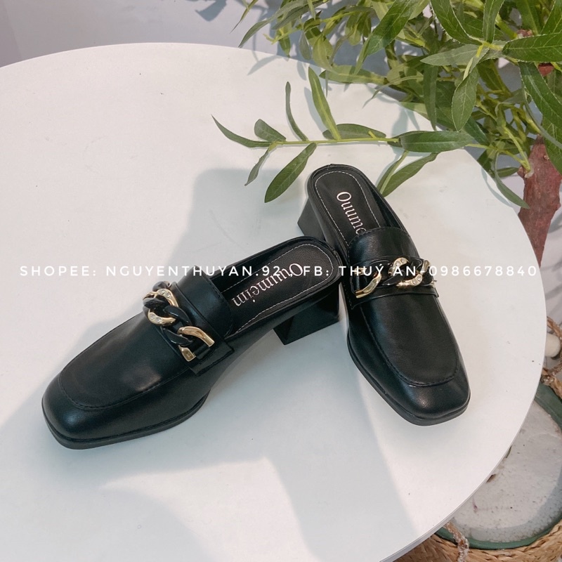 Sục xích gót vuông 5,5cm⚡️ANDUSTORE⚡️
