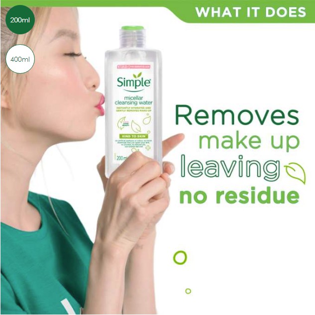 Nước Tẩy trang Simple Micellar cleasing Water - 200ml | BigBuy360 - bigbuy360.vn