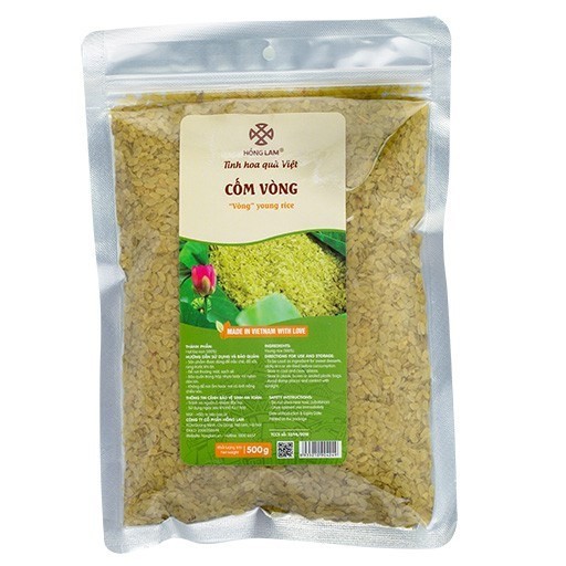 Cốm vòng Hồng Lam gói (500gr). Hương vị thơm, bùi. Đặc sản Hà Nội nghìn năm, sản phẩm đóng dạng