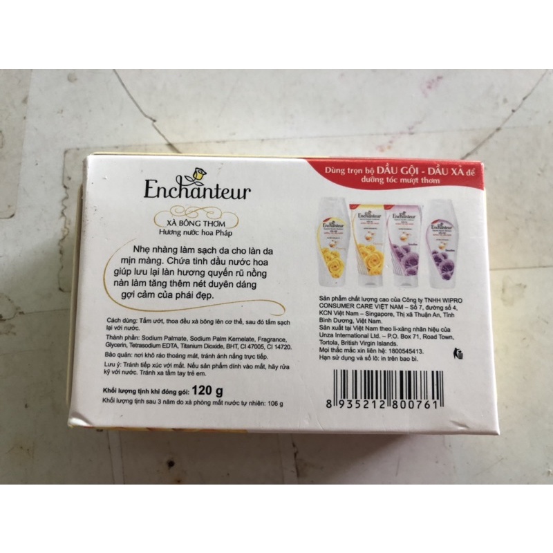 xà bông tắm Enchanteur hương nước hoa 120g