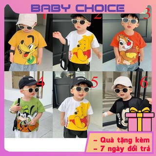 Áo Trẻ Em Cộc Tay Cho Bé 6 - 18 Kg Cotton Loại 1 In Hình Thú Đáng Yêu ( Mã BCT7 )