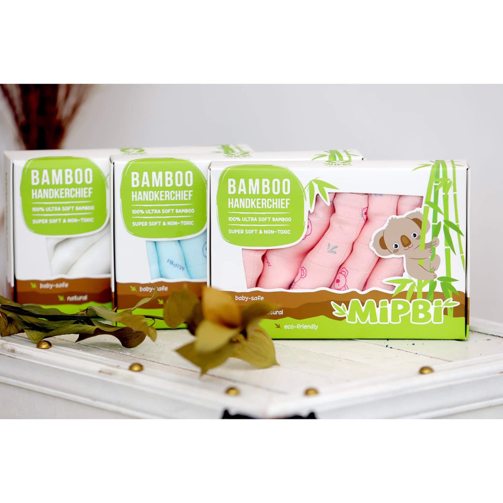 SET 6 KHĂN SỮA SỢI TRE CAO CẤP MIPBI