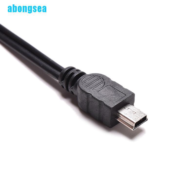 Abongsea 3.5mm USB to Mini USB Standard Audio Jack Connection Cable for Speakers Mp3/4