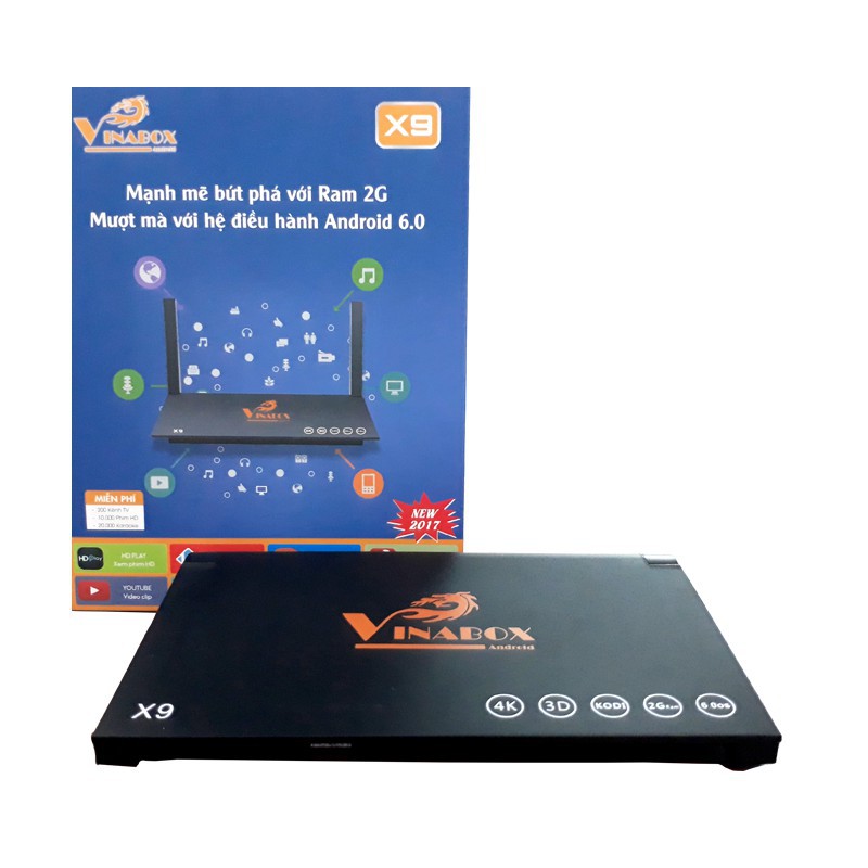 TV BOX VINABOX X9 (Rockchip RK 3229/Mail 450MP/2G/16G)