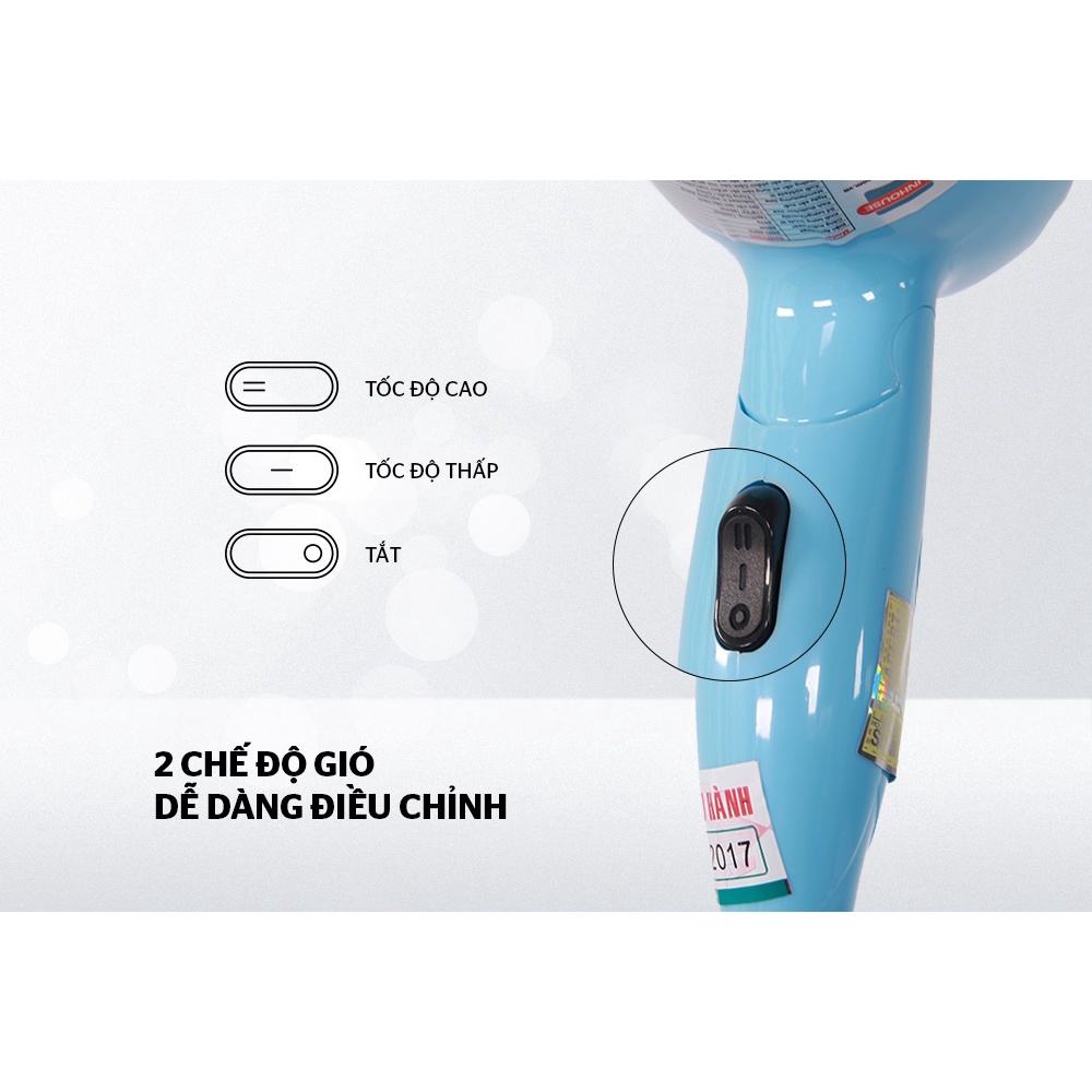 Máy sấy tóc SUNHOUSE 650W 2 tốc độ bảo hành 12 tháng chính hãng toàn quốc