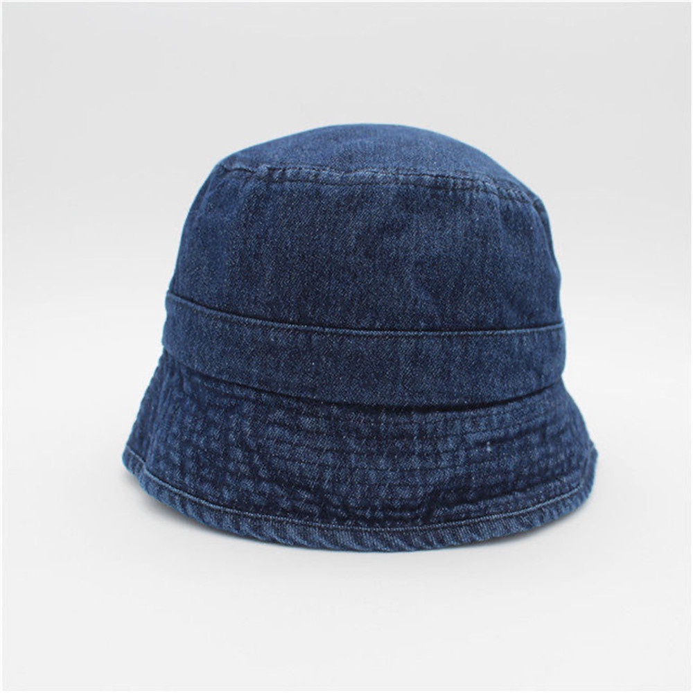Nón tai bèo vải cotton màu xanh dương phong cách cao bồi cổ điển thời trang mùa hè cho nữ mũ bucket
