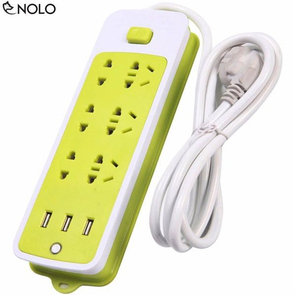 Ổ Cắm Điện Đa Năng 6 Phích Và 3 Cổng Sạc USB.