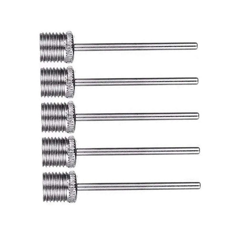 Bộ 5 Kim Bơm Hơi Bằng Thép Không Gỉ Tiện Dụng Cho Bóng Đá / Bóng Rổ