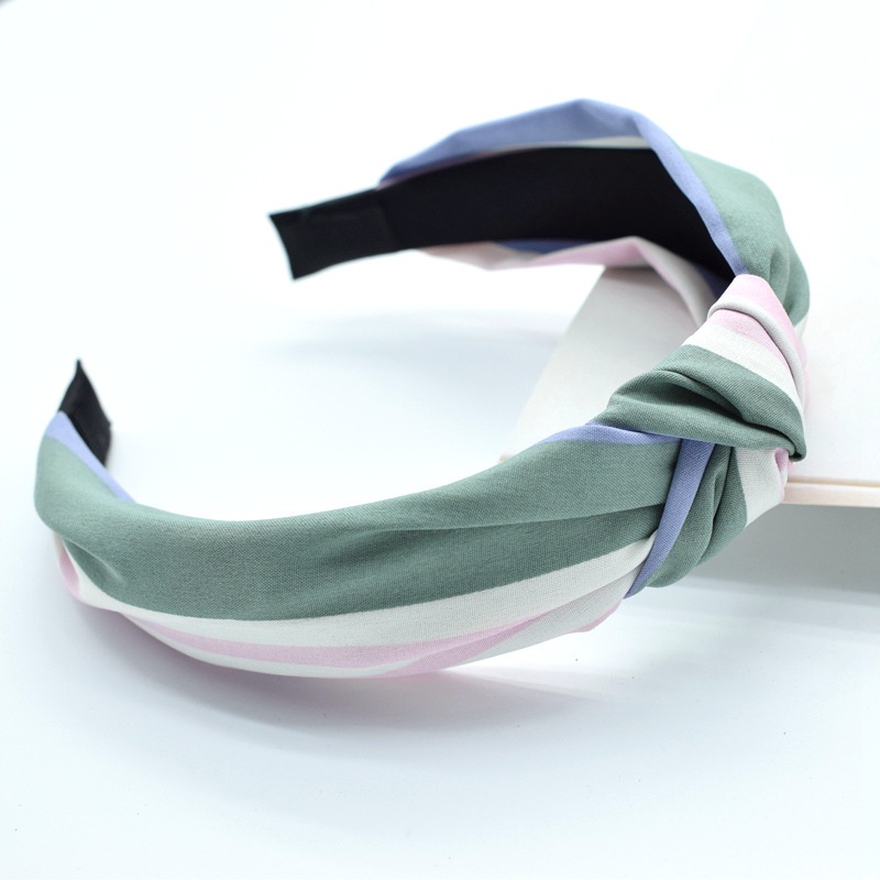 Băng đô rửa mặt bản rộng họa tiết kẻ sọc sành điệu tùy chọn cho nữ