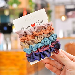 Set 5 dây buộc tóc vải von hot trend vừa buộc tóc vừa làm vòng tay cao cấp