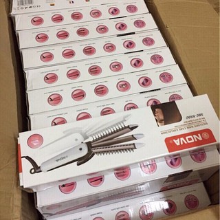 Máy Làm Tóc 3 Trong 1 -Uốn, Duỗi, Bấm- Nova Hồng