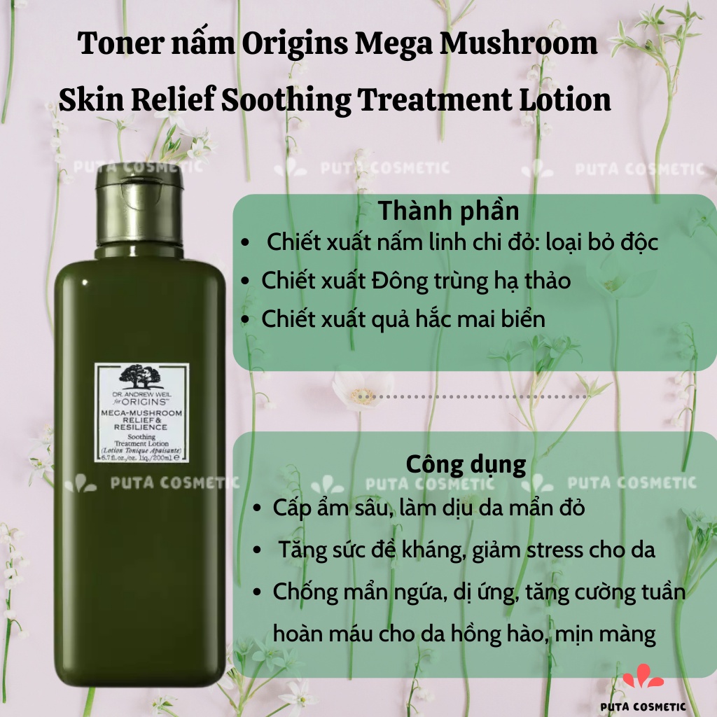 Toner nấm Mega-Mushroom Relief & Resilience Soothing Treatment Lotion