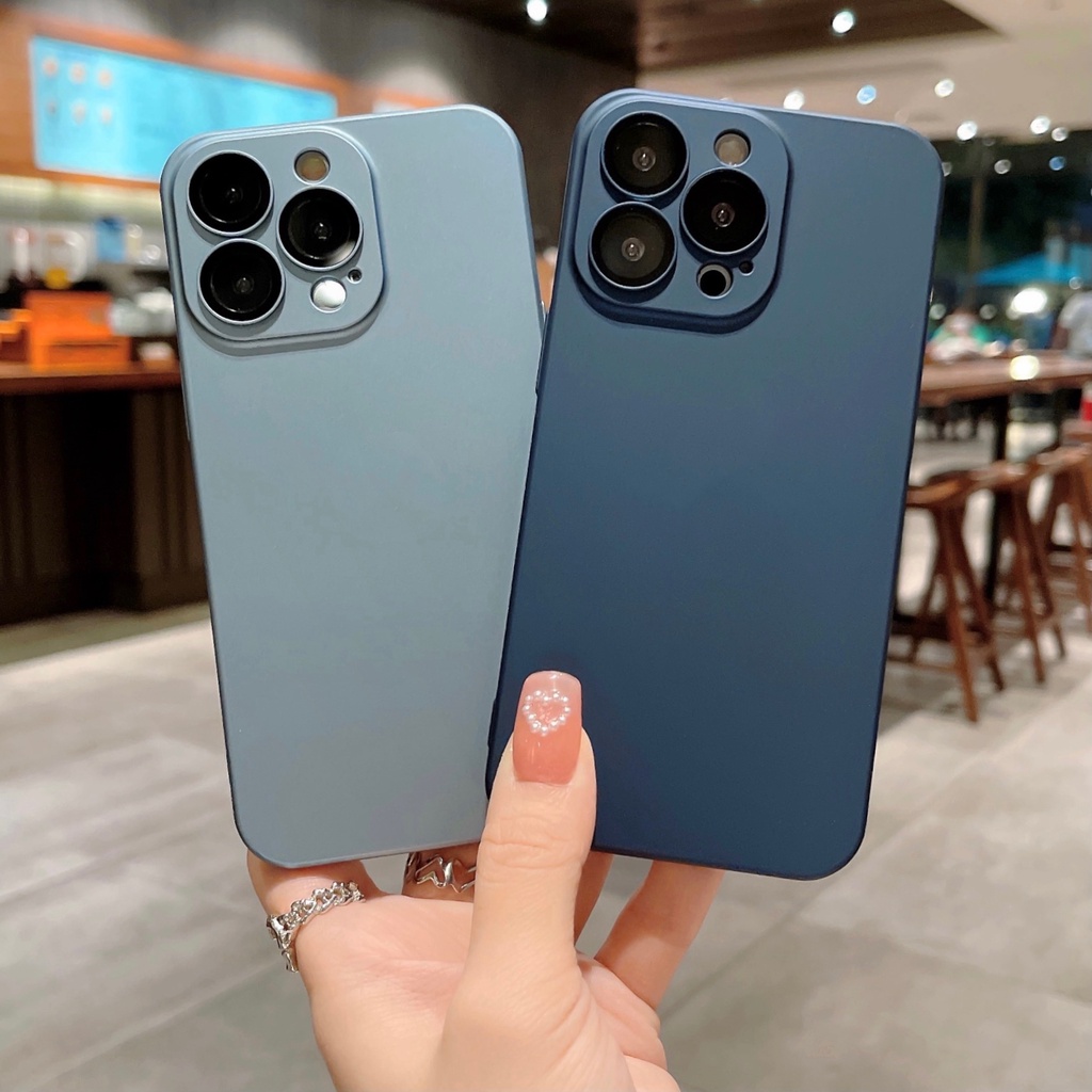 Ốp Điện Thoại PC Có Màng Bảo Vệ Ống Kính Máy Ảnh Chống Bụi Cho iPhone13 13Promax 14Pro 14max 14Promax 12 14 13 12 Pro 12Promax