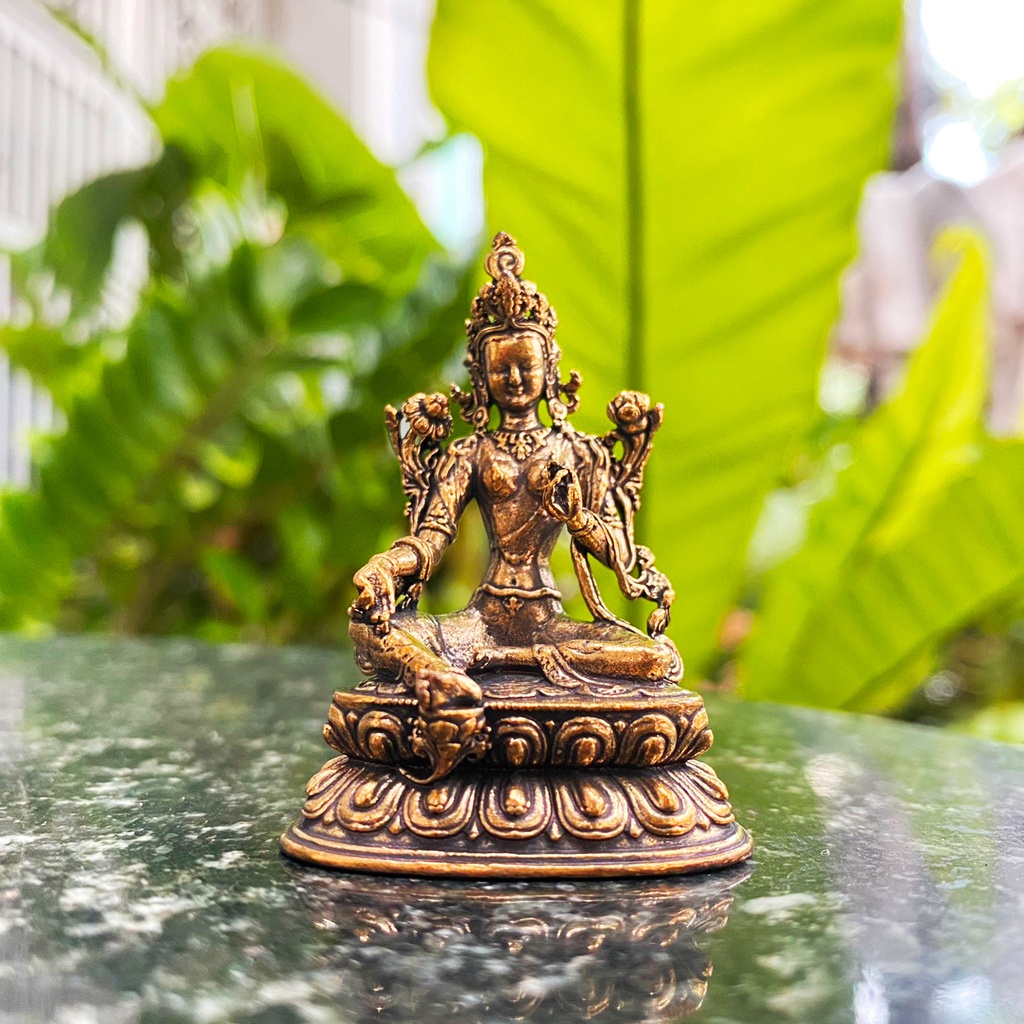 Tượng đồng Lục Độ Phật Mẫu Tara Mật Tông - Đức Mẹ Tara xanh - Tượng Đồng Thờ Cúng Phong Thủy