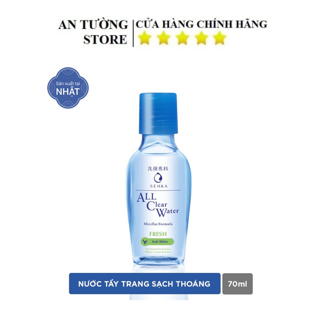 (Mini) Nước Tẩy Trang Sạch Thoáng Senka A.L.L.Clear Water Fresh 70ml